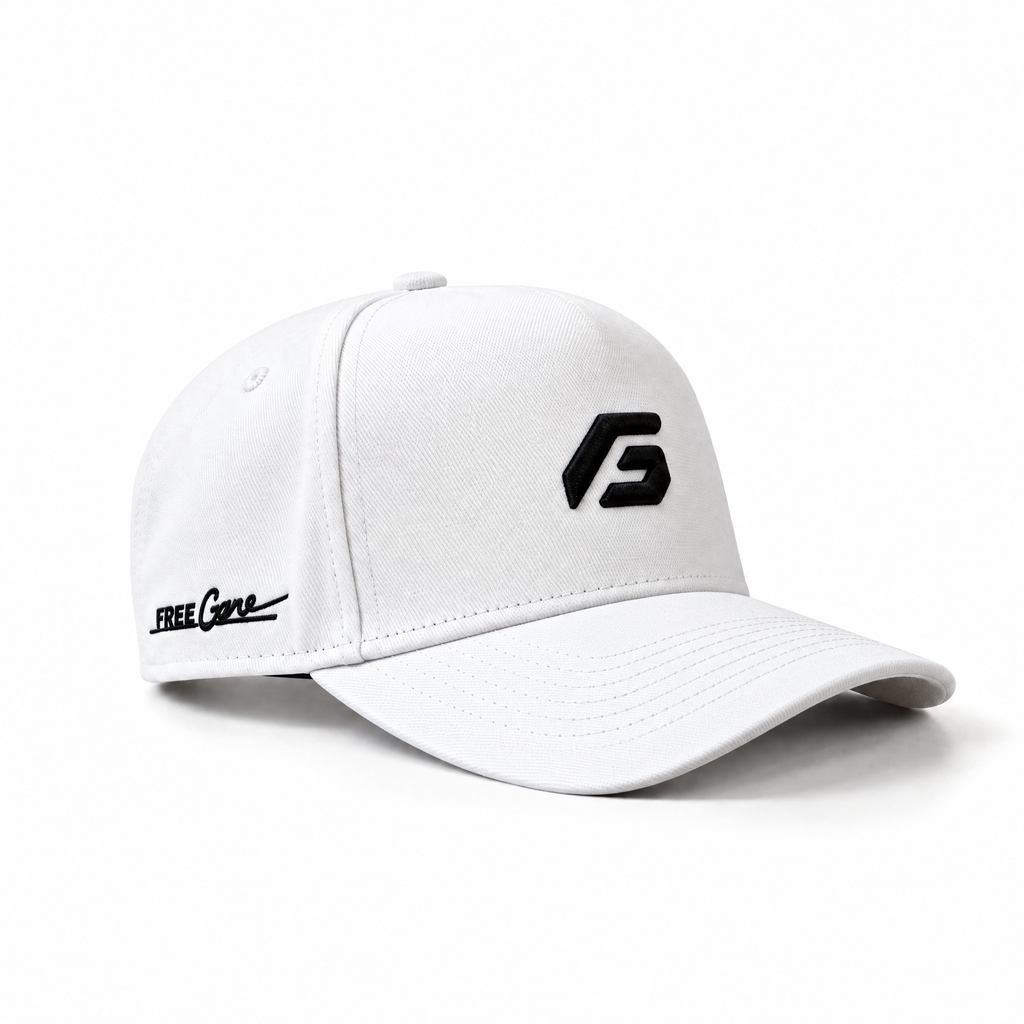 Snapback - LACES x Freegame, White w Black