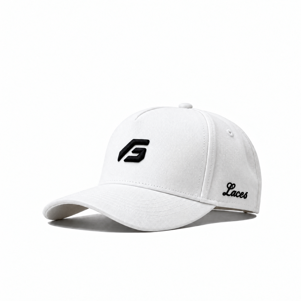 Snapback - LACES x Freegame, White w Black