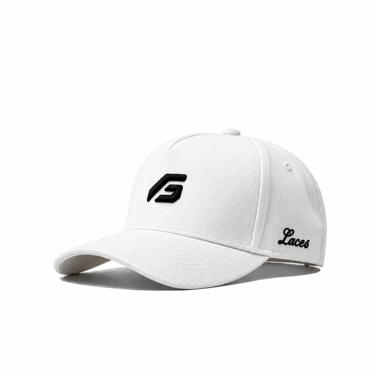 Snapback - LACES x Freegame, White w Black